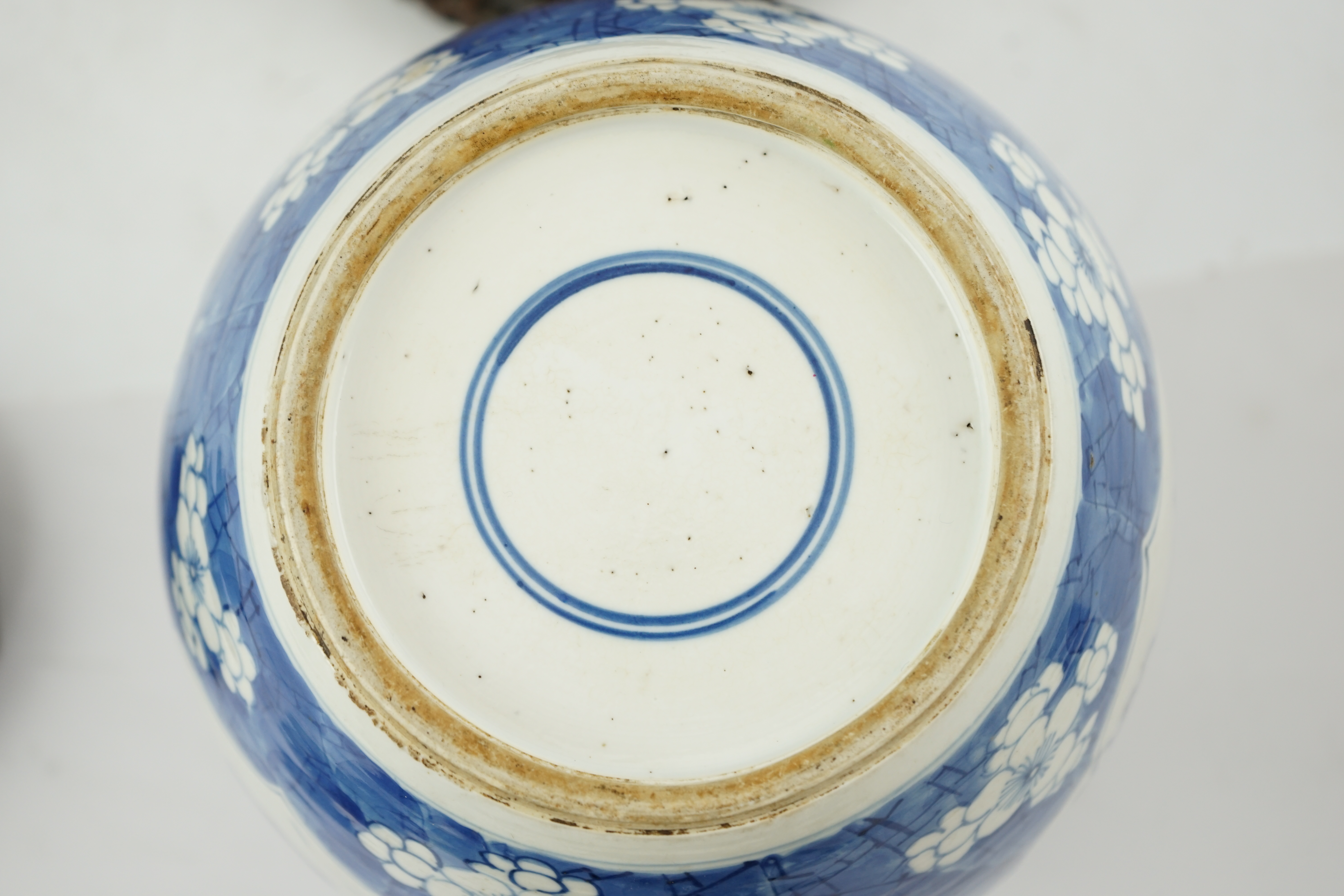 A Chinese blue and white ovoid jar, Kangxi period (1662-1722)